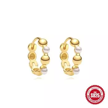 Best-Selling New S925 Sterling Silver Pearl Combined With Zircon Earrings Fashion Earrings 925 Silver