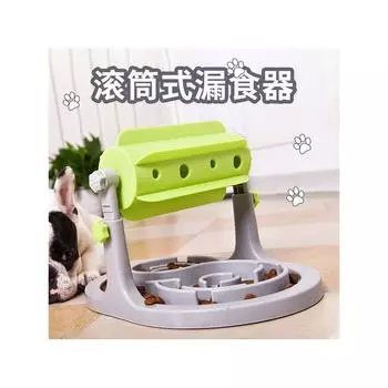 Best Selling Pet Supplies Adjustable Drum Type Leakage Food Feeder Educational Food Leakage Toy Cat Dog Food Bowl Slow Food Toy Blue Leakage Food Toy