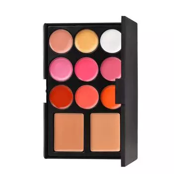 Bestauty Cosmetic Makeup Kit Палитра консилера Палитра блеска для губ с кисточкой для макияжа Губка-пуховка для