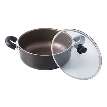Bestco Большая и простая в уходе кастрюля 30 см IH коричневый металлик ND-8223