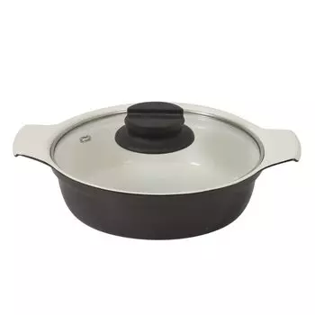 Bestco Настольная IH со стеклянной винно-красной керамической кастрюлей Bistro Carole, двуручная кастрюля, 16 см, крышка, NQ-0051 вино красного