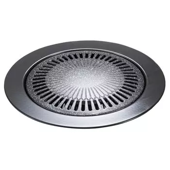 Bestco Open Fire Yakiniku Grill Plate Calorie Off Round 33 см Marble Diamond Coat ND-5081