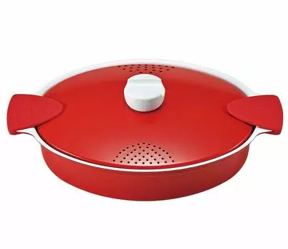 Bestco Pasta Pot Red Italiano Drainer IH Compatible 3.0L ND-8179