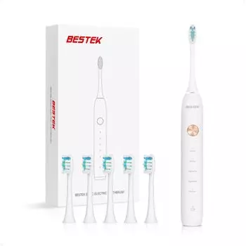 BESTEK Sonic Ультразвуковая сменная зубная щетка 6 чистка 2 минуты автоматический таймер IPX7 электрическая USB для удаления зубного налета BTK1 зубная щетка, щетки,