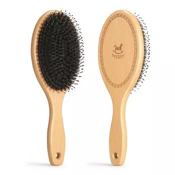 BESTOOL Hair Pig Paddle Wooden Hair Высокое качество Блестящий Нет Улучшает качество волос Щетка, Щетина, Дамы, Мужчины, Дети, Щетка, Расческа, Популярный, Расческа,