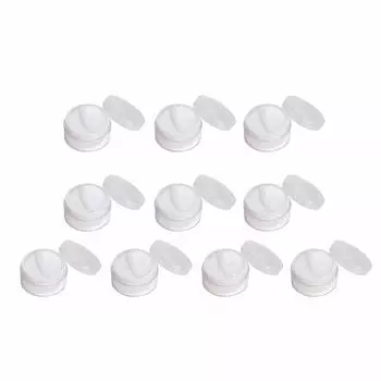 BESTOYARD 20 г Пудреница с маленьким разделительным контейнером с внутренним портативным сменным блоком 10 штук пуховок, стоппер, прозрачный, контейнер, белый