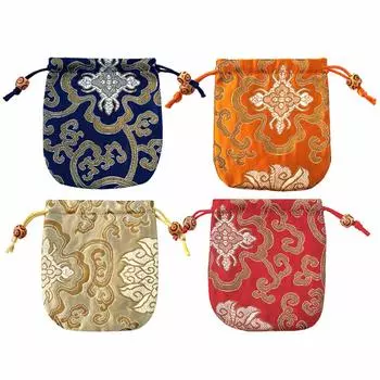 BESTOYARD 4 шт. сумка на шнурке подарочный пакет упаковочный мешок ювелирный мешочек сумка для хранения безделушек свадьба день рождения свадебный подарок сумка