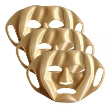 BESTOYARD силиконовая маска для лица силиконовая маска 3 шт. силиконовая увлажняющая маска для лица силиконовый держатель для лица многоразовая маска для лица 3D золотистый