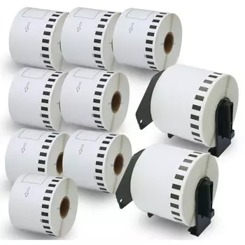 BETCKEY совместимая длинная бумажная лента термобумага для Brother Brother x совместимая для термопринтеров этикеток рулон 2 шт. (большой) ДК-2205 (62мм