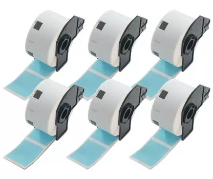 Термобумага BETCKEY для принтера этикеток Brother, рулонные наклейки для этикеток BROTHER 39x48 мм, 620 листов, совместимы с 6 шт., синие DK-1220 QL-550 синий