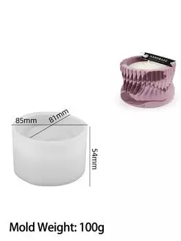 Бетонная полосатая банка для свечей, силиконовая форма, простая волна, резервуар для хранения, орнамент, цементный гипс, цветочный горшок, смоляные формы, домашний декор
