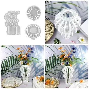 Бетонные силиконовые формы, полые формы для цветочных горшков, формы для ваз для цветов, гибкие формы для орнаментов, подарок для любителей рукоделия 2