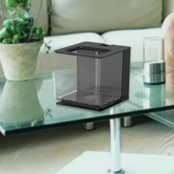 Betta Fish Tank Mini Stackable Bowl Террариум для рептилий чёрный