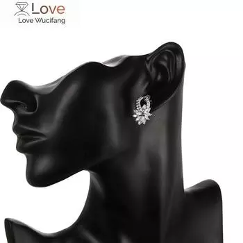 Bettyue Brand Fashion Charm Aaa Cubic Zircon White Gold Color Geometric Jewelry Earrings For Woman Elegance Wedding Party Gift белый