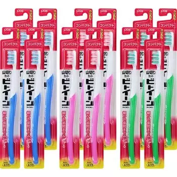Between Lion Compact Toothbrush, Regular, 12-Pack синий