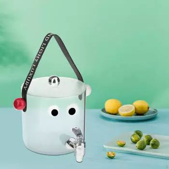 Beverage Dispenser, Cold Water Kettle, Blooming Teapot, Large Capacity with , Juice Lemonade Style A