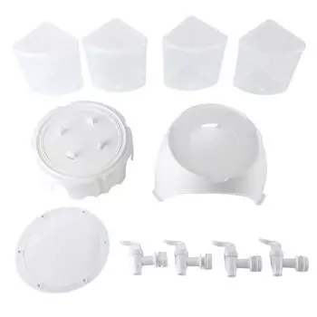 Beverage Dispenser Rotatable Large Capacity Detachable 4 Grids Cold Kettle Plastic Drink Dispenser L