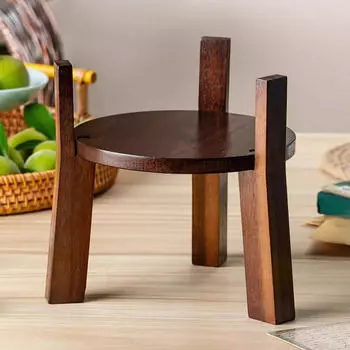 Beverage Dispenser Stand Jar Holder Convenient Sturdy Multipurpose Wood Drink 14CM