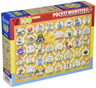 БЕВЕРЛИ в пазле Pocket Monster Сможешь ли ты собрать его из 100 деталей желтого [сделанного в Японии] покемона? (100-027) жёлтый
