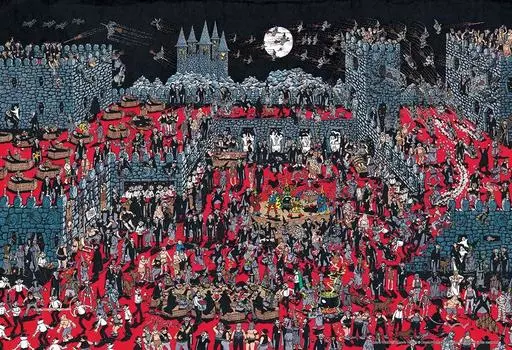 Beverly 1000 Micro Jigsaw Puzzle Vampire and Witch Castle x Where s Wally? (26 38cm) M81-736