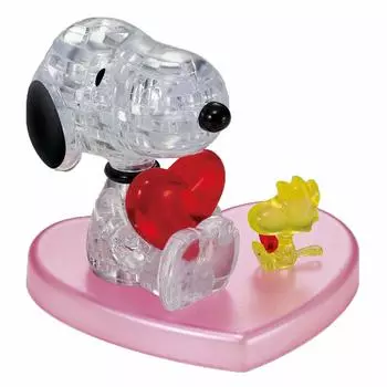 BEVERLY 31 Piece Crystal Puzzle Snoopy Hug Heart
