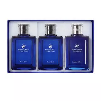 Beverly Hills Polo Club Beverly Hills Polo Club Blue Homme 2 skins + 1 lotion 3 types 1 set Men s skin lotion gift set package
