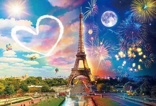 BEVERLY in Beverly 1000 Piece Jigsaw Puzzle Paris Day to Night x [Made Japan] (49 72cm) 1000-020