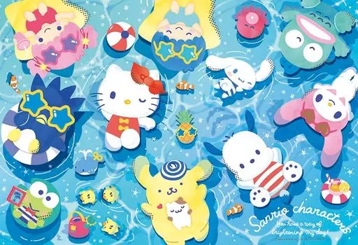BEVERLY [Made in Japan] 300 Piece Jigsaw Puzzle Sanrio Characters Summer Floating (26 x 38cm) 300-069