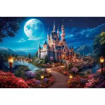 BEVERLY [Made in Japan] Beverly 1000 Piece Jigsaw Puzzle Castle Sleeping in the Moonlight (49 x 72 cm) 1000-037