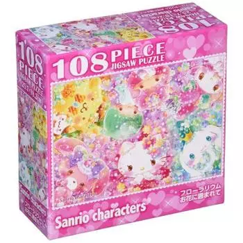 BEVERLY [Made in Japan] Beverly 108 Piece Jigsaw Puzzle Florarium Surrounded by Flowers (18.2 x 25.7cm) 108-842 Pink