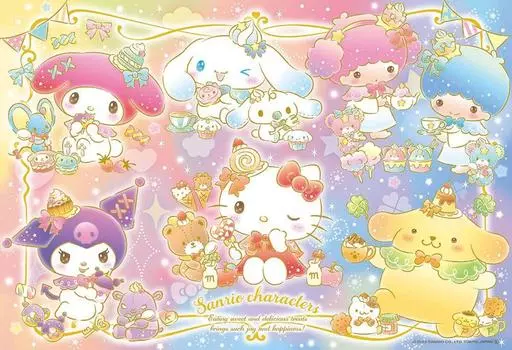 BEVERLY [Сделано в Японии] Большой пазл Beverly 150 с персонажами Sanrio Время игристых закусок (26 х 38 см) 150Л-001