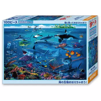 BEVERLY [Сделано в Японии] Пазл BEVERLY из 100 деталей Давайте узнаем о морской жизни (2638см) 100-029