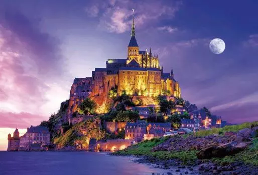 BEVERLY Tiniest 2000 Small Pieces Jigsaw Puzzle Twilight Mont Saint Michel World s (49x72cm)