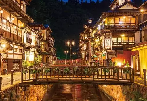 BEVERLY в Beverly 500 Маленький пазл Ginzan Onsen at Night x [Сделано в Японии] (26 38см) 500С-016