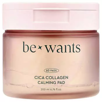Bewants, Cica Collagen Calming Pads, 60 Sheets, 200ml (6.76 fl oz)