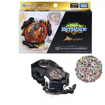 Beyblade Burst Divine Custom Bey Launcher LR Beyblade случайная наклейка включена B-197 Belial.Nx.Ad-3 + B-184 +