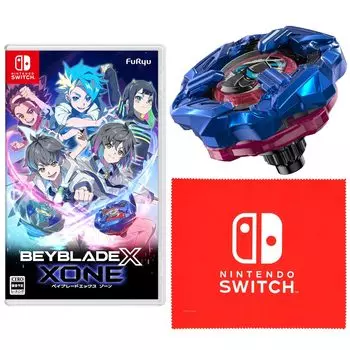 Beyblade X XONE X Knife Metal с логотипом Nintendo Switch и салфеткой из микрофибры в комплекте (Зона Бейблейда) -Переключатель [Преимущество производителя] Shinobi 4-60LF