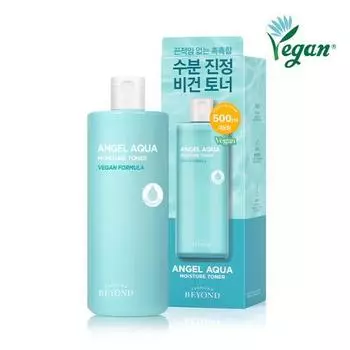 Beyond Angel Aqua Moisture Успокаивающий тоник 500 мл (вегетарианский), Корейская косметика