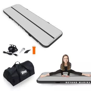 Beyond Marina Воздушный коврик для гимнастики Воздушный коврик для гимнастики Падающий коврик Надувной коврик Художественная гимнастика Водная йога Сальто назад Обучение боевым искусствам чёрный