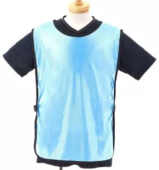 без боков, что позволяет легко надевать и снимать однотонные нагрудники синего цвета R-STYLE Легкие, быстросохнущие, снимаются, (свет 10)