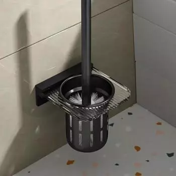 Без дырокола Щетка для унитаза Ванная комната Металлик Акрил Туалет Настенный Золотой Дизайнерский Свет Роскошный Стиль Ins Настенные Щетки золотой