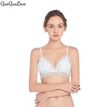 Без косточек кружевной тюльпан женское нижнее белье спина двубортный кружевной бюстгальтер S