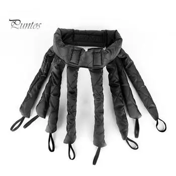 Без нагрева щипцы для завивки волос с регулируемым ремешком для женщин, спящих ночью, восемь когтей, локоны, повязка на голову, щипцы для завивки, мягкие бигуди для ленивых девушек, длинные волосы short-hair синий