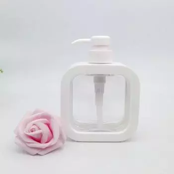 Без насадкиДозатор для кухонного мыла Мыльница для рук Бутылка для мыла Шампунь для ванной Гель для душа Пресс-тип Бутылка для хранения 500 мл 500 ml розовый