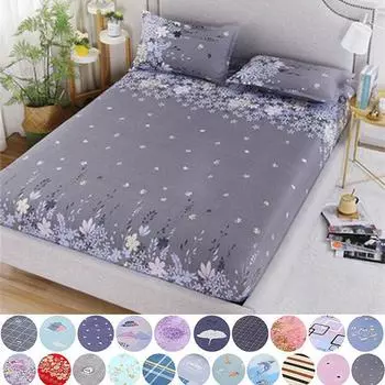 (Без наволочки)Наматрасник с эластичной резинкой по всему периметру, нескользящая пылезащитная простыня 120cmx200cm