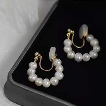 Без отверстий для ушей, противомоскитная сетка, зажим для ушей, имитация жемчуга, зажим для ушей, женские модные серьги, элегантные серьги