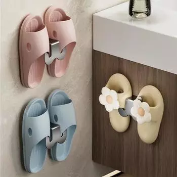 Без перфорации, аккуратное хранение обуви, сушилка для обуви, тапочки, вешалка для ванной, крючок для тапочек, настенная вешалка для слива в туалете белый