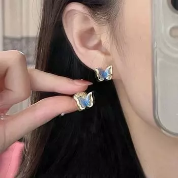 Без пирсинга, зажим для ушей, женский новый роскошный зажим для ушей в форме бабочки, катушка от комаров