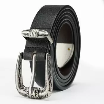 Без прослойки для девочек, кожаный ремень, модная пряжка, украшение из чистой коровьей кожи, женский ремень 105cm