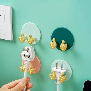 Без пунша, прочный клей, креативный золотой крючок для пальцев